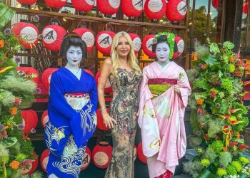 Lady Monika Bacardi Attends Charity Gala Dinner at Gion Kaburenjo