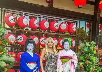 Lady Monika Bacardi Attends Charity Gala Dinner at Gion Kaburenjo
