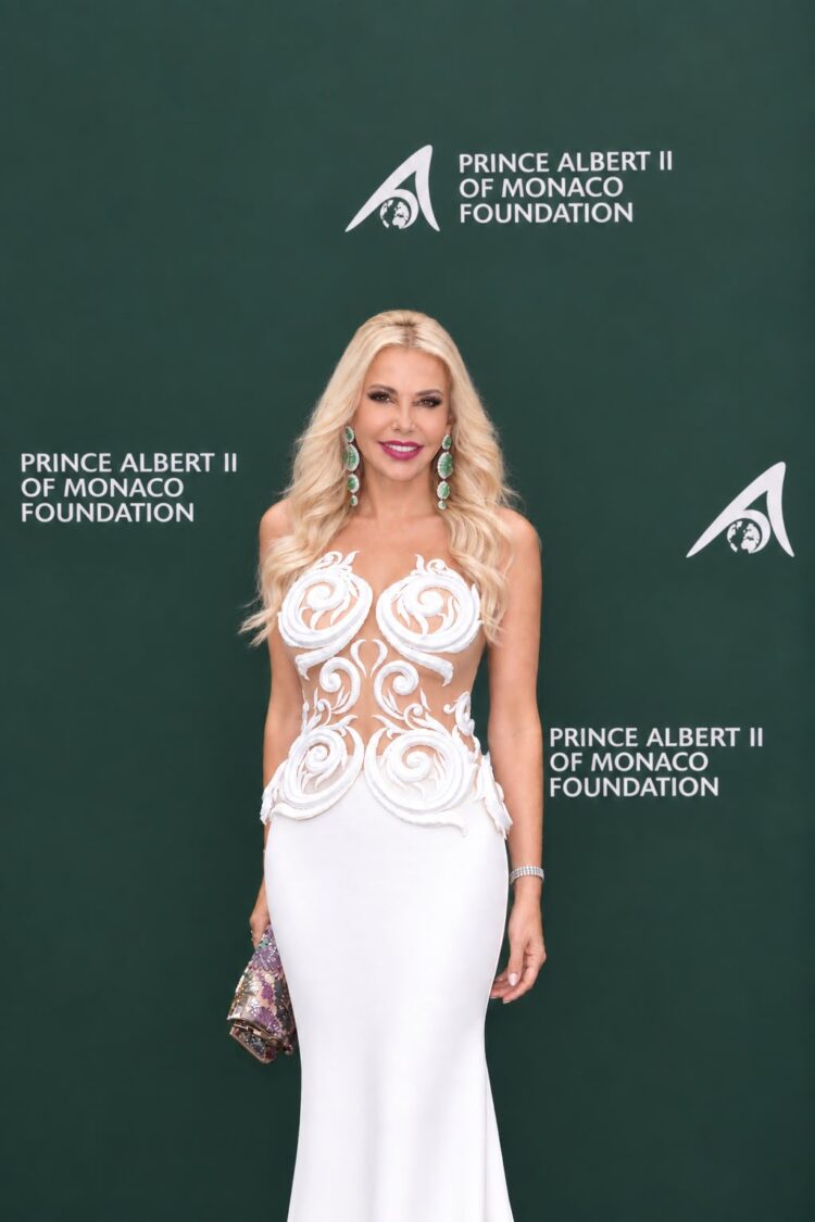 Lady Monika Bacardi Joins Prince Albert II’s Foundation for its 20th Anniversary Gala in Monaco